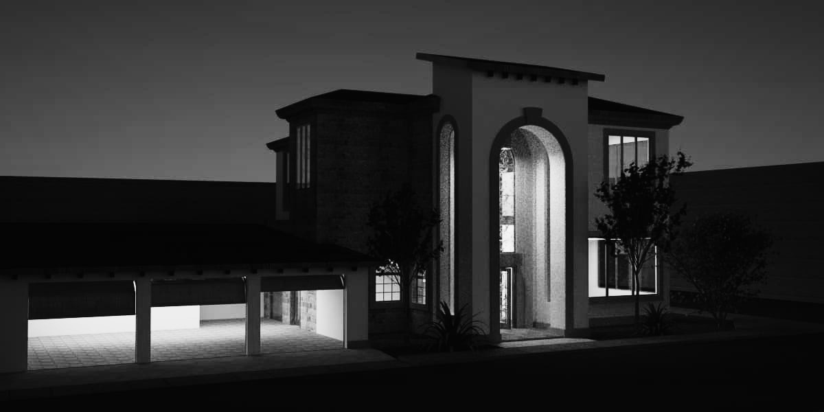 Casa Mexicana Nocturna — diseño residencial por Jesús Robles